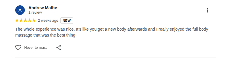 Google review screenshot